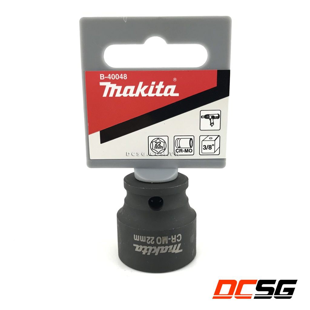 Đầu tuýp ngắn 3/8&quot; 22mm Makita B-40048