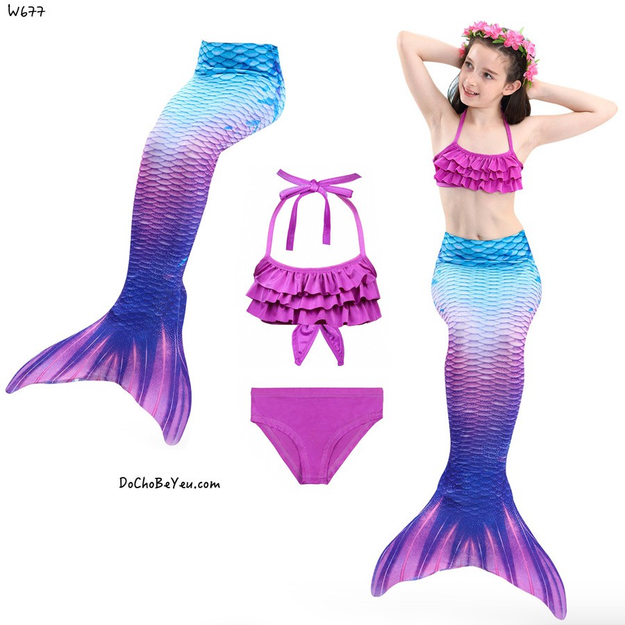Đồ bơi bikini cho bé gái nàng tiên cá Chất lượng