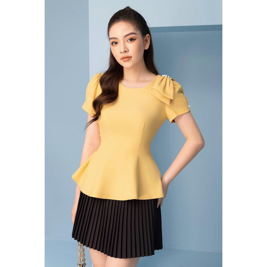 Áo Nữ Kiểu Trơn Vai Nơ