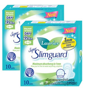 Combo 2 gói Băng vệ sinh Laurier Super Slimguard 10 miếng - made in ThaiLan