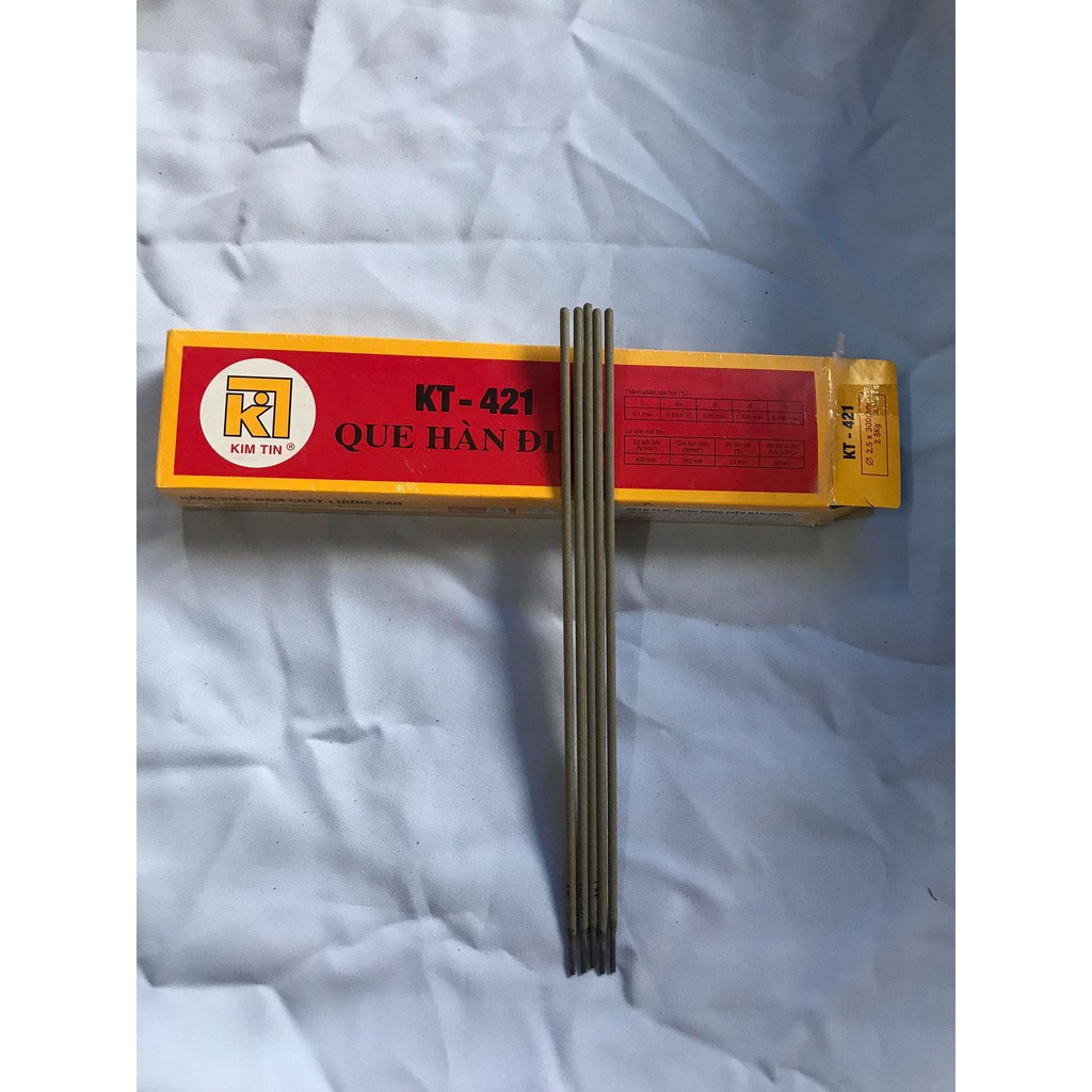 1 hộp Que hàn thường (sắt) KT-421 (2.5mm) - Hộp 2.5kg