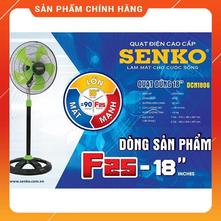 [FreeShip] Quạt đứng Senko DCN1808 cao cấp, Hàng chính hãng - Bảo hành 12 tháng