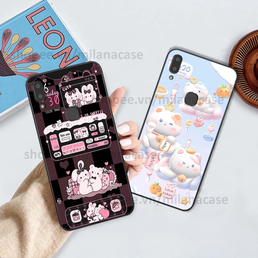 Ốp Vivo V9 / V9 Youth hình đồng hồ icon gấu mèo cute cực dễ thương ngộ nghĩnh