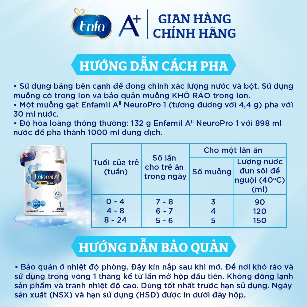 Sữa Bột Enfamil A2 Neuropro 1 – 800g