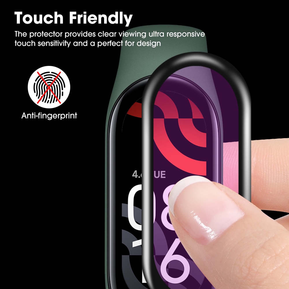 1 Miếng Dán HD Trong Suốt Viền Cong Bảo Vệ Màn Hình Chống Trầy Cho Đồng Hồ Thông Minh Mi Band 7