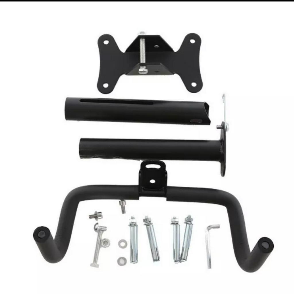 TẶNG 5 KHẨU TRANG KF94 - Giá treo xe đạp lên tường 2 tay đỡ xoay 360 độ có móc treo mũ bảo hiểm và gấp gọn