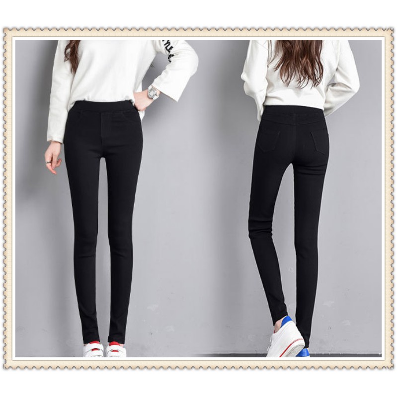 Quần legging giả quần jean( 4 túi) đen,xanh