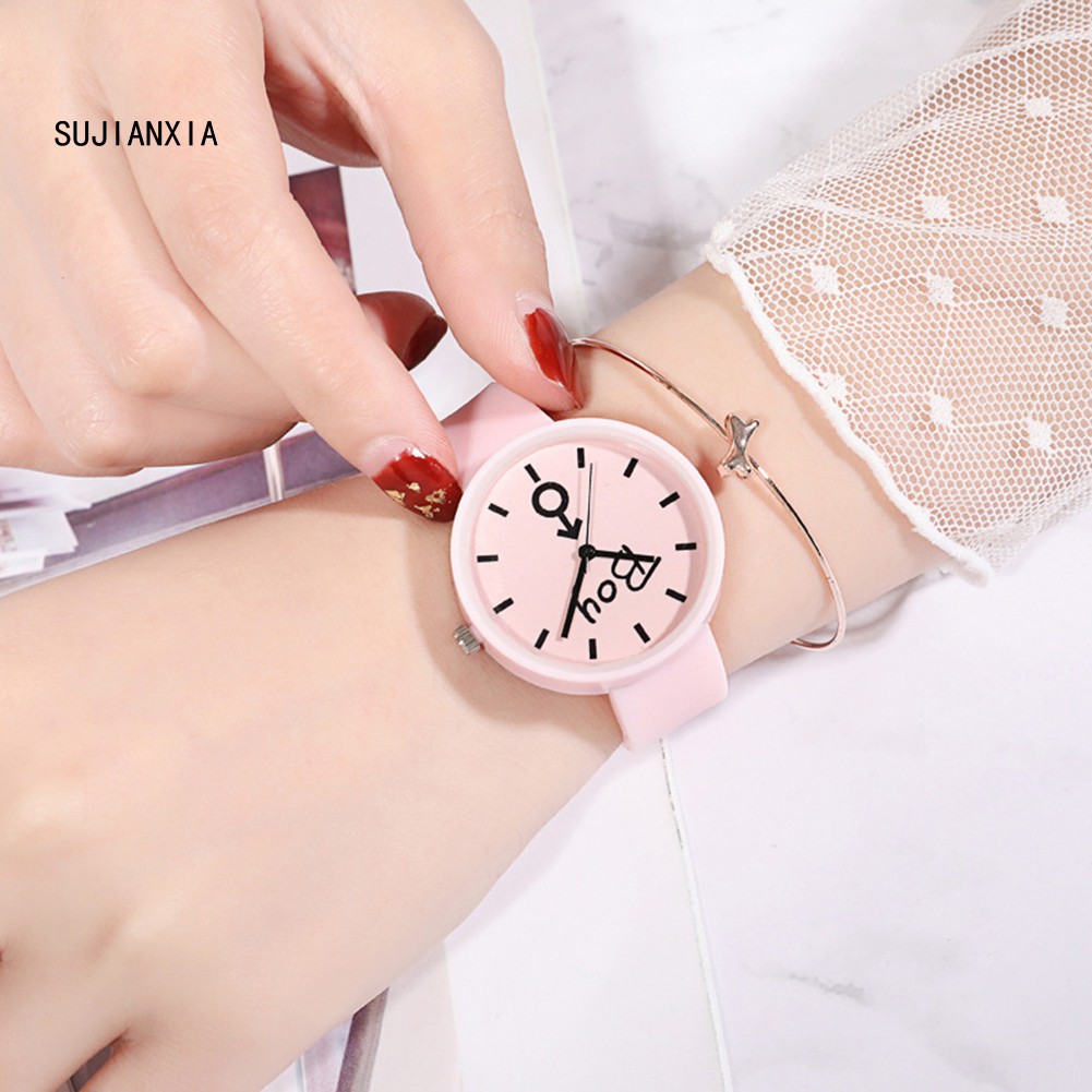 Đồng Hồ Đeo Tay Bằng Silicon Mặt Tròn Thời Trang Dành Cho Nam Và Nữ