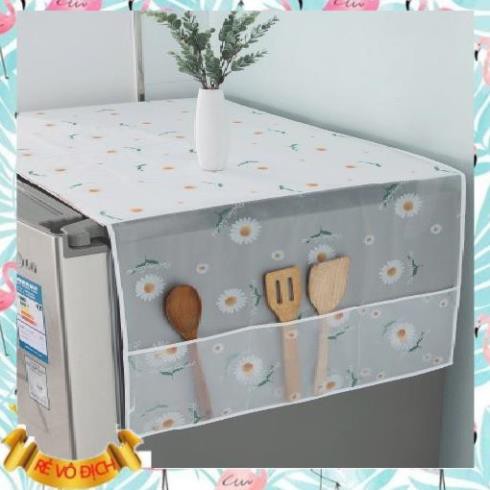Tấm Phủ Tủ Lạnh, Tấm Phủ Máy Giặt, Tấm Che Lò Vi Sóng Vải Peva Chống Bụi Bẩn, Chống Thấm Nước, Có Túi Bên Hông