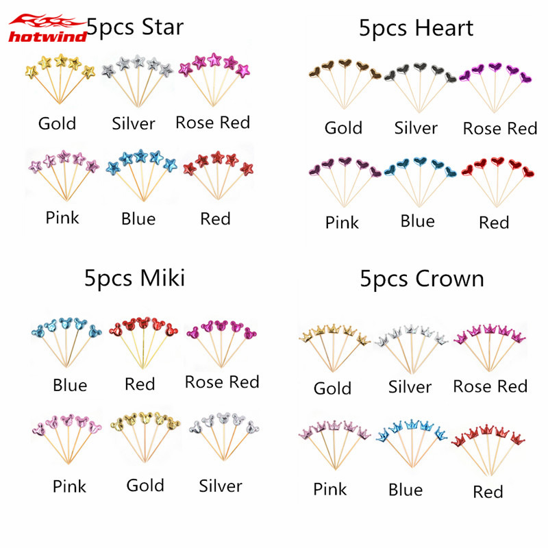 HW Set 5 Que Cắm Trang Trí Bánh Sinh Nhật Dễ Thương
