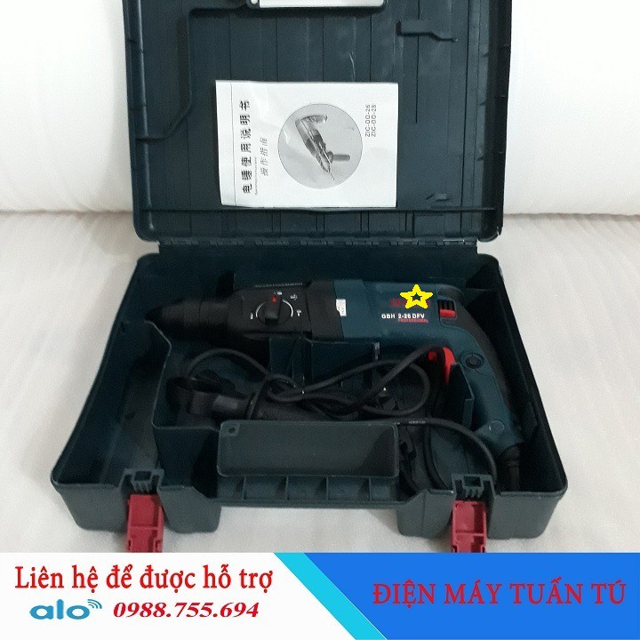 Máy khoan bê tông Đức Bosh 800W 3 chức năng - 100% Dây đồng chịu nhiệt độ cao - Máy Khoan bê tông có đảo chiều