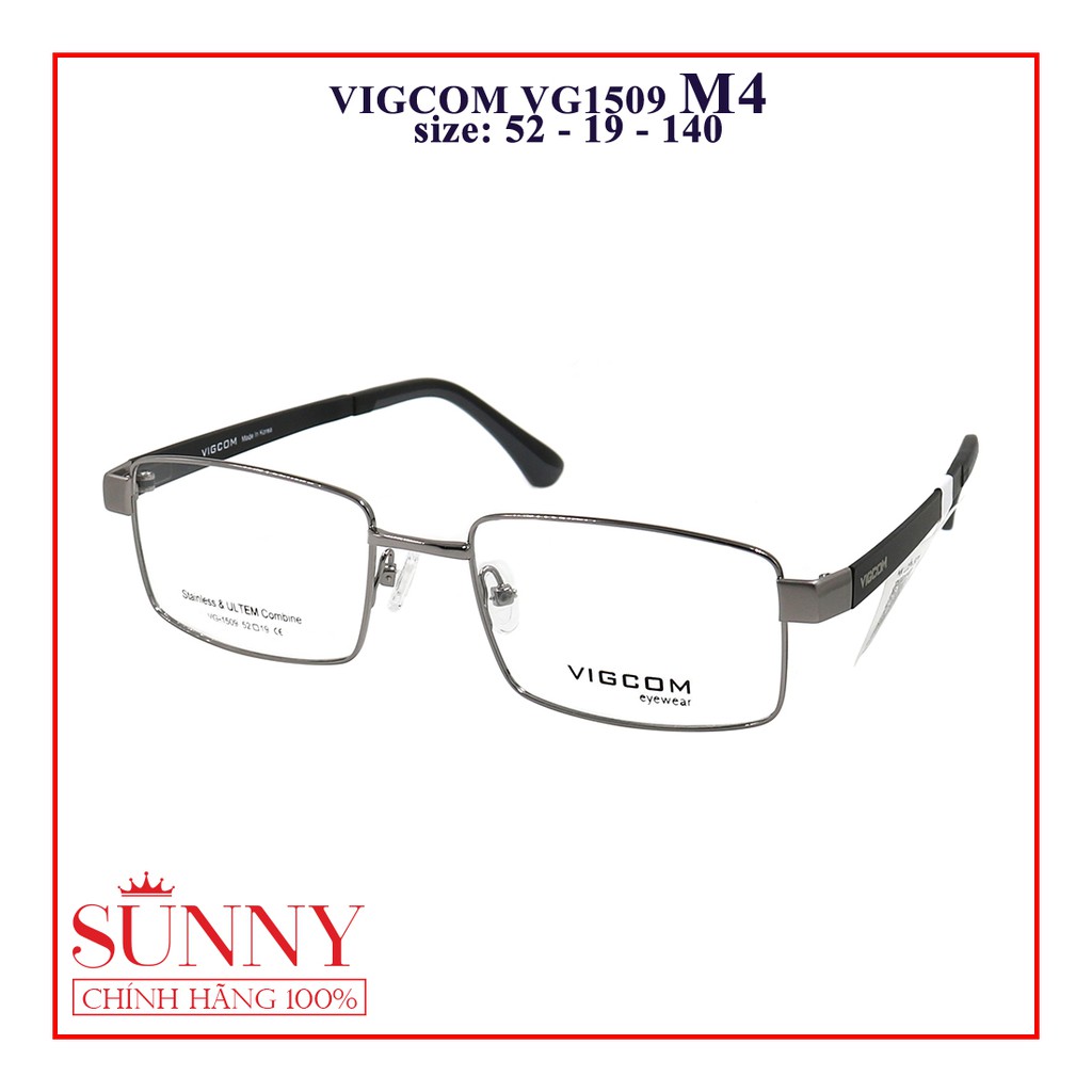 Gọng kính nam nữ Vigcom VG1509 - chính hãng Korea - - kèm tem chống hàng giả do bộ công an cấp