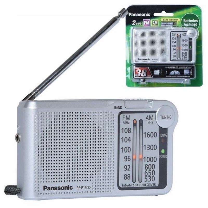 Đài Radio FM/AM Panasonic RF-P150DBA Vỉ 1 chiếc kèm 2 viên pin