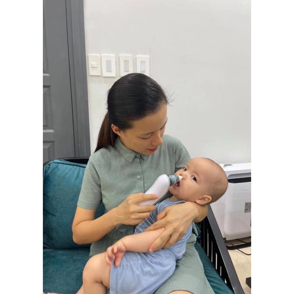 [Hàng chính hãng] Máy hút mũi Moaz Bebe pin điện trẻ em, dụng cụ vệ sinh mũi an toàn cho bé sơ sinh MB010