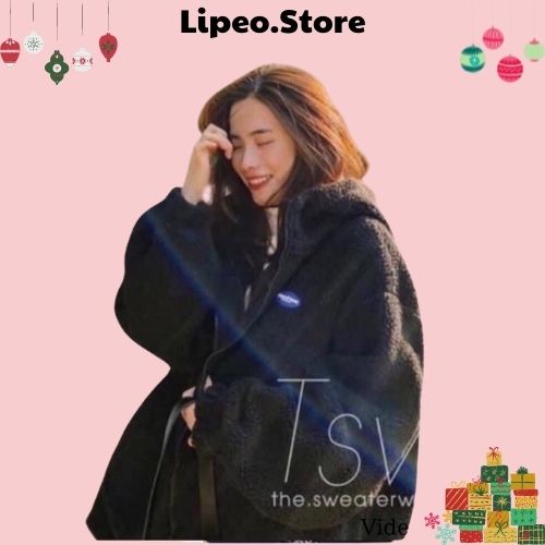 Áo khoác áo hoodies lông tay bồng ullzang, áo lông dày bịch