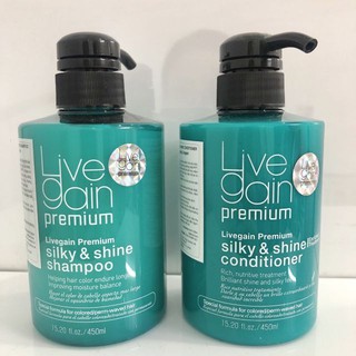Dầu gội giữ màu nước hoa Livegain Premium Silky & Shine Shampoo 450ml Hàn Quốc