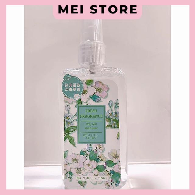 Xịt Thơm Body Mist FRAGRANCE 4 Mùi Mẫu Mới Chai Dẹp Loại 100ml