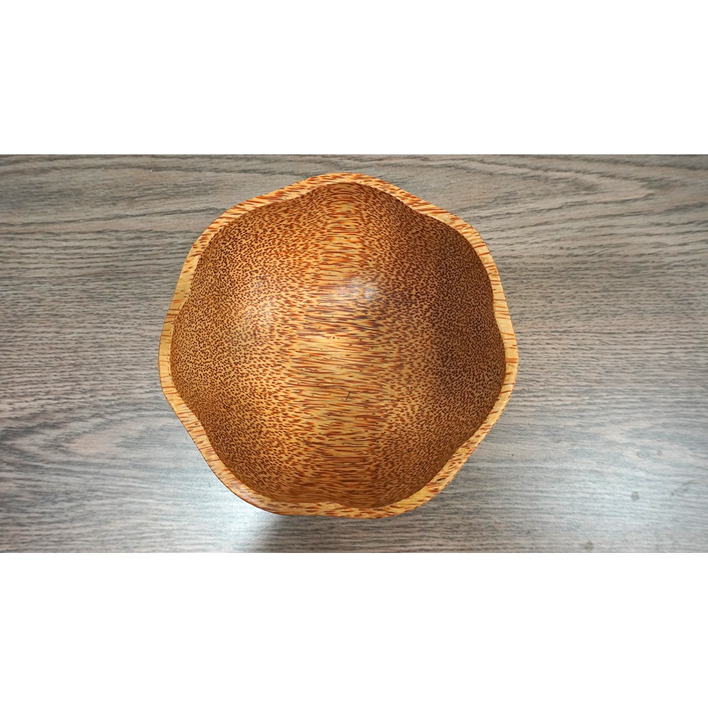 Set Tô gỗ dừa Bát gỗ dừa và dao nĩa Buzen - Hình Hoa Mai ( Coconut wood bowls)