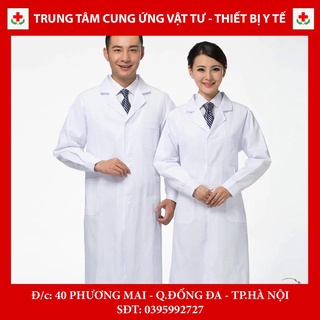 Áo blouse nam - nữ cộc / dài tay màu trắng bác sỹ, y tá đủ size
