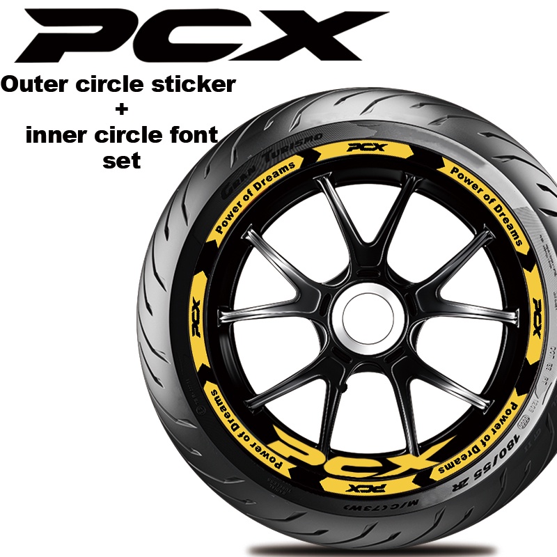 1 Set sticker Vinyl Phản Quang Dán Mâm Xe Mô Tô honda pcx 150 160 13 inch 14 inch