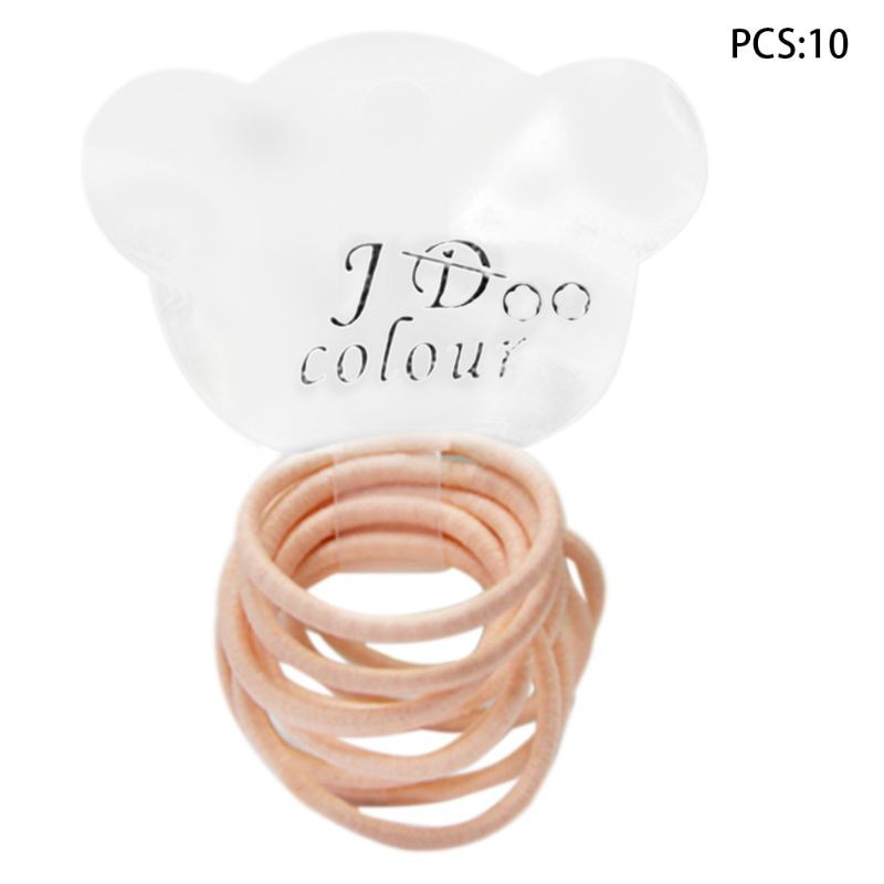 Set 10 dây buộc tóc cao su co giãn nhiều màu sắc thời trang dễ thương cho bé gái