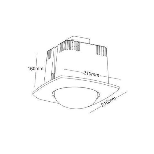 Đèn sưởi âm trần 1 bóng (mặt vuông/ tròn) Milor ML-6008/6010 - Hàng chính hãng