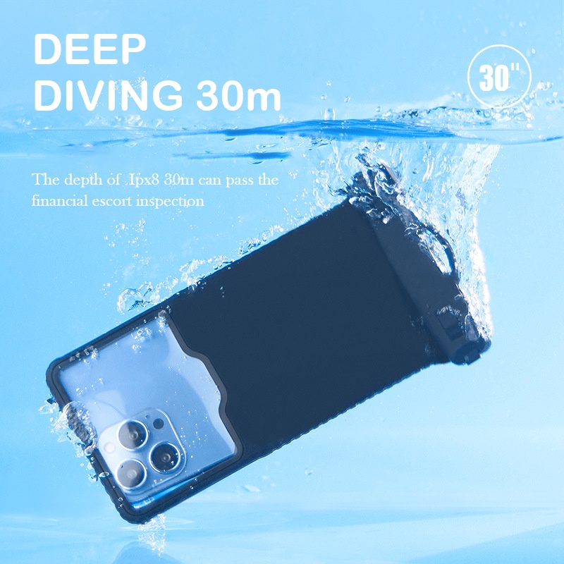 Túi Đựng Điện Thoại Bằng TPU Chống Nước Chống Rơi 3D Cho Đi Bơi
