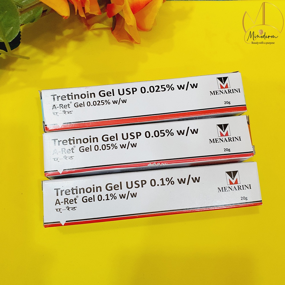 Tretinoin Aret - Tretinoin Gel USP A-ret Giảm mụn, mờ thâm nám, chống lão hóa