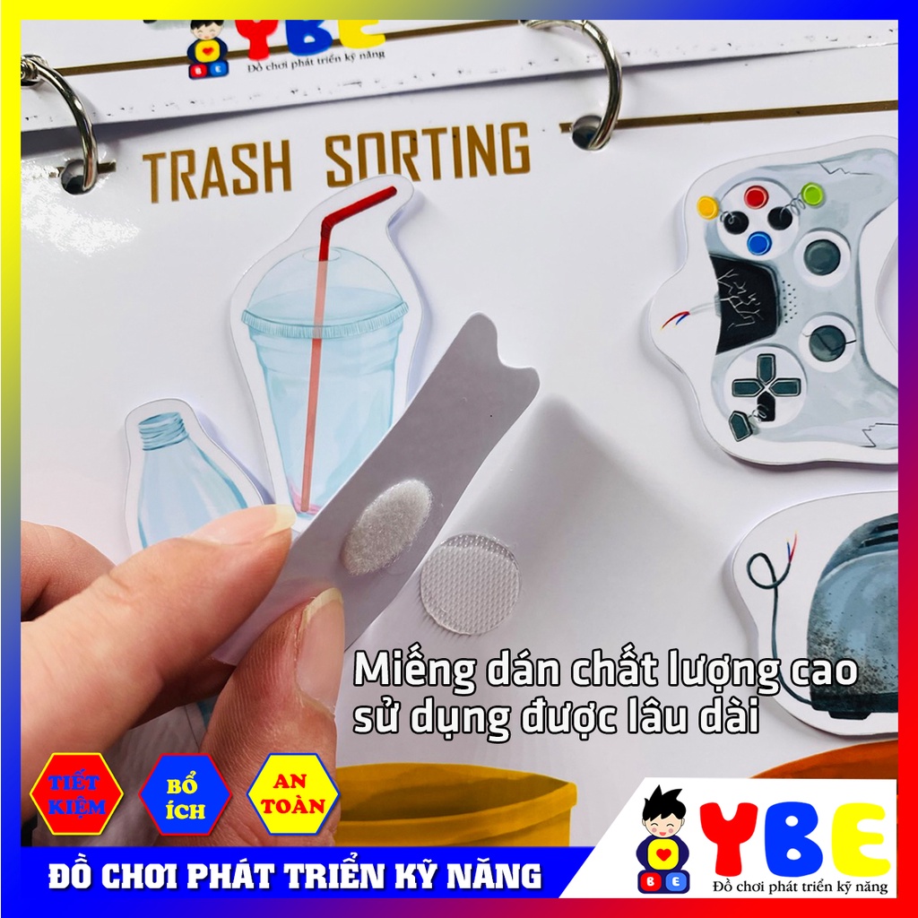 Đồ chơi bóc dán bảo vệ trái đất Earth day busy book dành cho các bé vừa chơi vừa học dạng học liệu Montessori - YBE