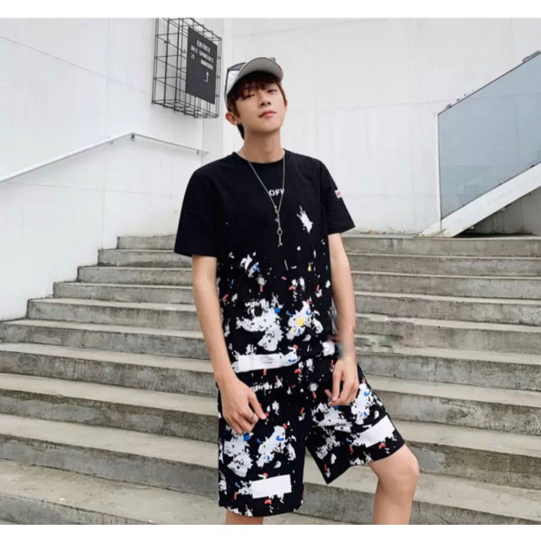 Đồ Bộ Nam Mặc Hè, Bộ Quần Áo Thun Nam Cộc Tay In Phẩy Sơn Siêu Đẹp Chất Thun Cotton 4C Mát Lạnh - BN124