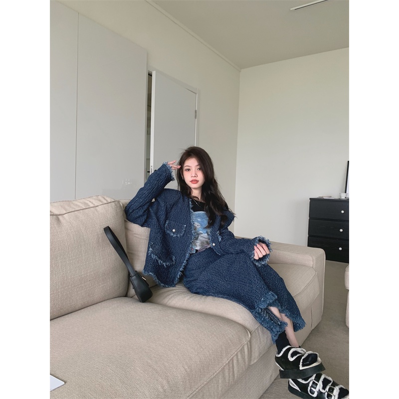 Chân váy/ Áo khoác phong cách Hàn Quốc thời trang dành cho nữ