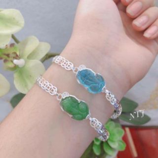 Dây chuyền tỳ hưu bọc bạc chuẩn