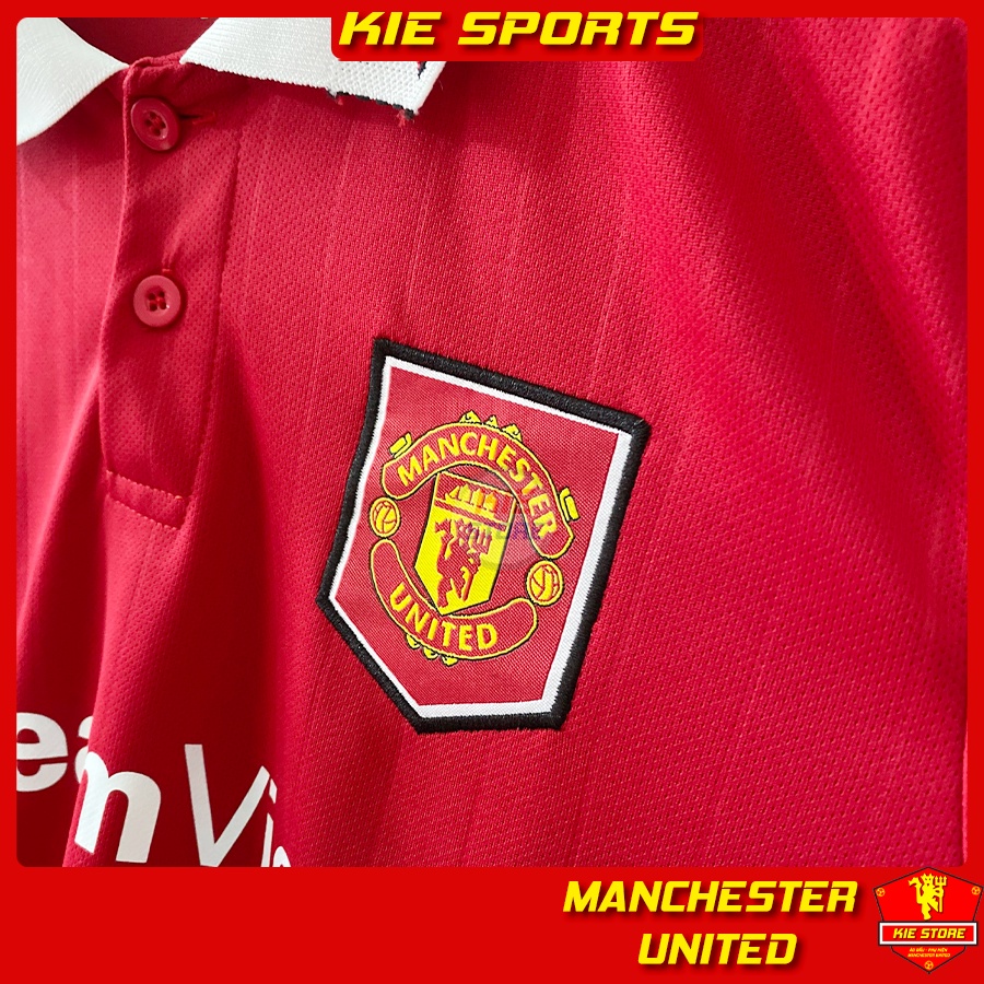 Set bộ thể thao quần áo bóng đá CLB Manchester United 2022 sân nhà màu đỏ phiên bản play / Bộ MU vải Thái cao cấp