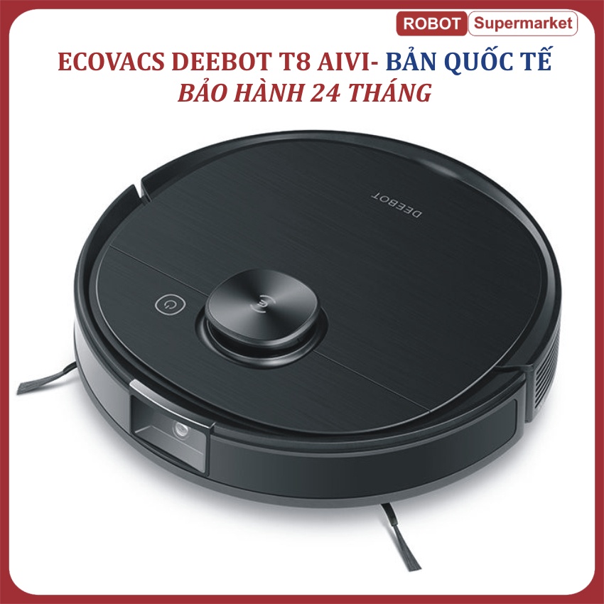 Robot hút bụi Ecovacs Deebot Ozmo T8 AIVI -Phần mềm Tiếng Việt - Hàng chính hãng (Bản Quốc Tế) - Bảo hành 24 Tháng