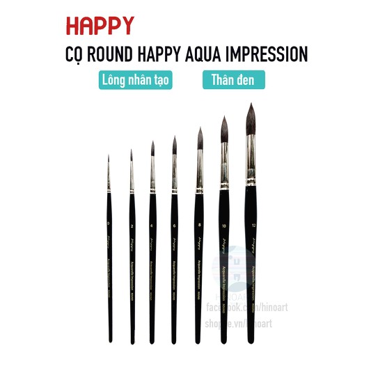 Cọ màu nước họa sĩ Happy Aqua Impression - Đầu Tròn (round)