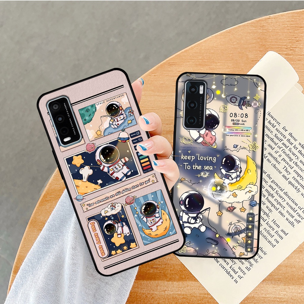 Ốp lưng Vivo Y20/Y20s - Vivo Y12s - Vivo V20 SE hình gấu, vũ trụ ngân hà chibi. ốp chống sốc bền đẹp