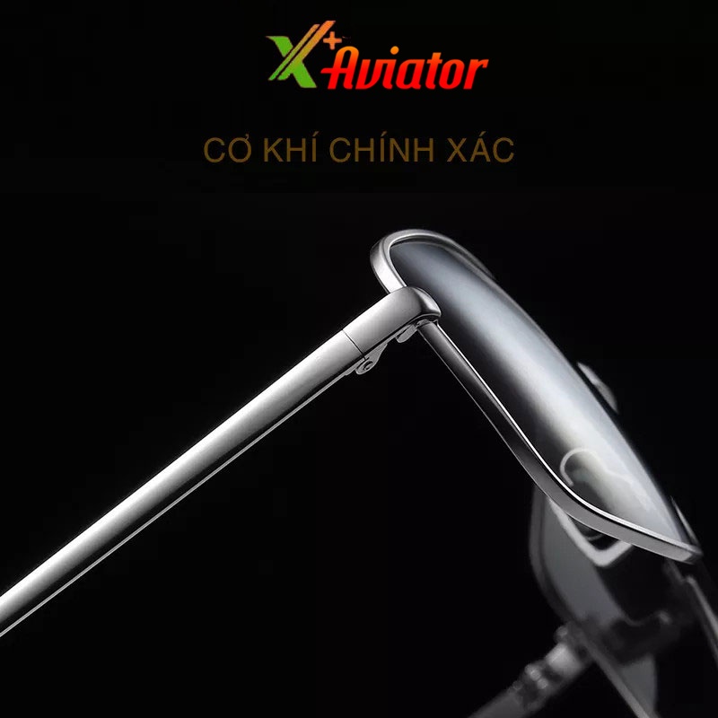 Kính Mát Nam Thời Trang AVIATORAORON Mắt Vuông Tròng Phân Cực, Gọng Kính Gập Tiện Lợi AK615