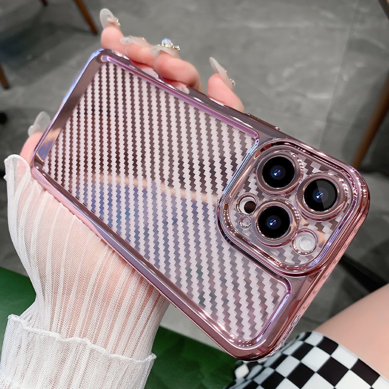 Ốp Điện Thoại Sợi Carbon Chống Sốc Sang Trọng Cho iPhone 13 Pro MAX 11 Pro MAX 12 Pro MAX