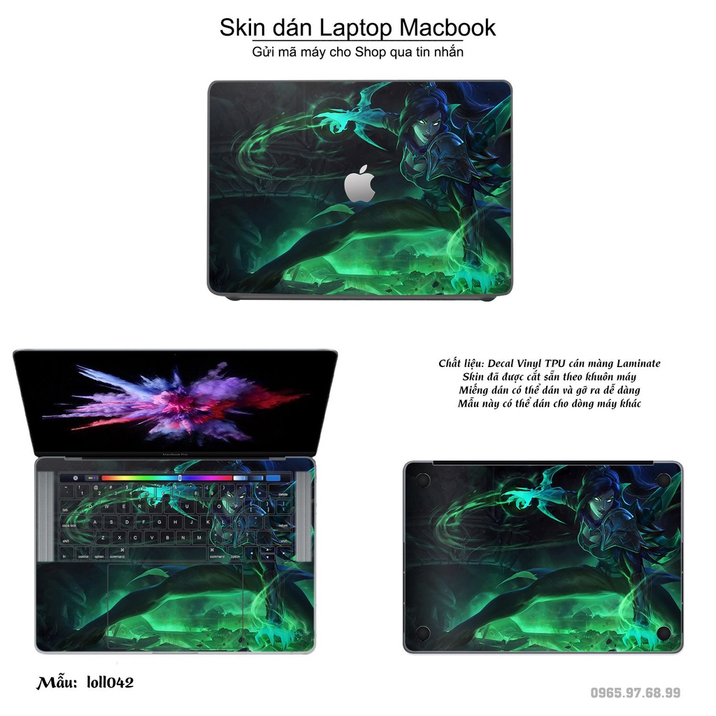 Skin dán Macbook mẫu Liên Minh Huyền Thoại (đã cắt sẵn, inbox mã máy cho shop)