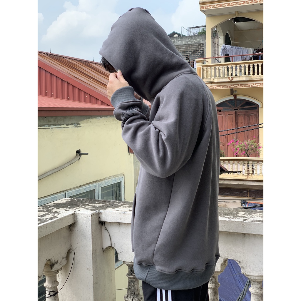 Áo nỉ hoodie Essentials unisex dài tay nam nữ cao cấp in cao su nổi, áo phông nỉ bông sweater có mũ màu nâu | BigBuy360 - bigbuy360.vn