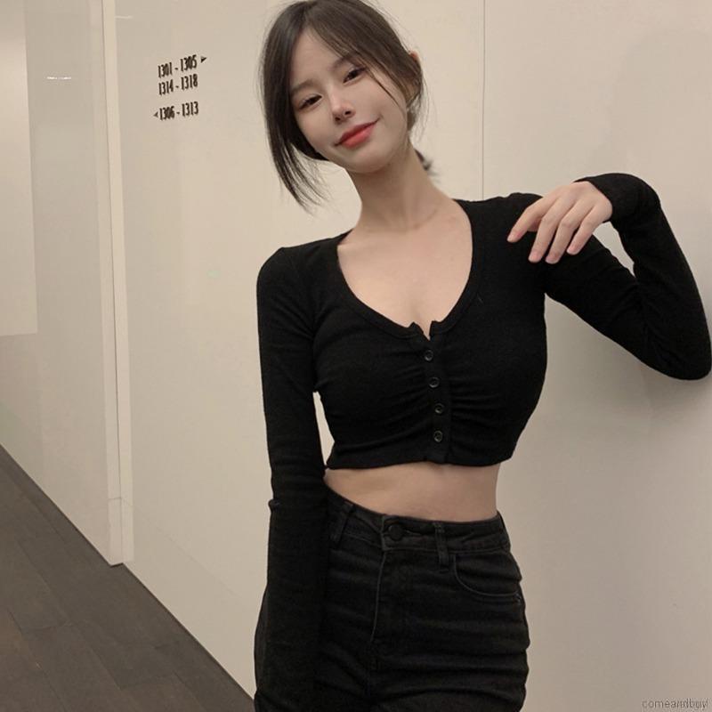 Áo Thun Lửng Tay Dài Thời Trang Dành Cho Nữ