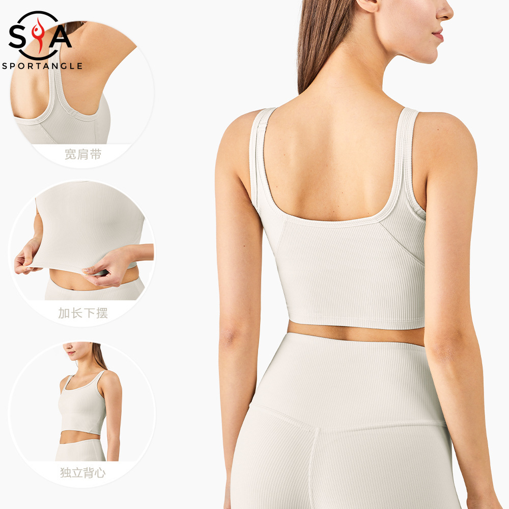 【Sportsangel】Sports bra skin-friendly running yoga underwear vest high elastic gather fitness sports bra