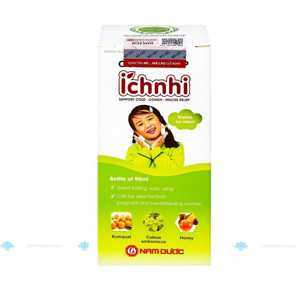 ✅(Chính Hãng) Siro ho cảm Ích Nhi - Hỗ trợ giải cảm, ho, sổ mũi, tiêu đờm, cho trẻ nhỏ 100ml