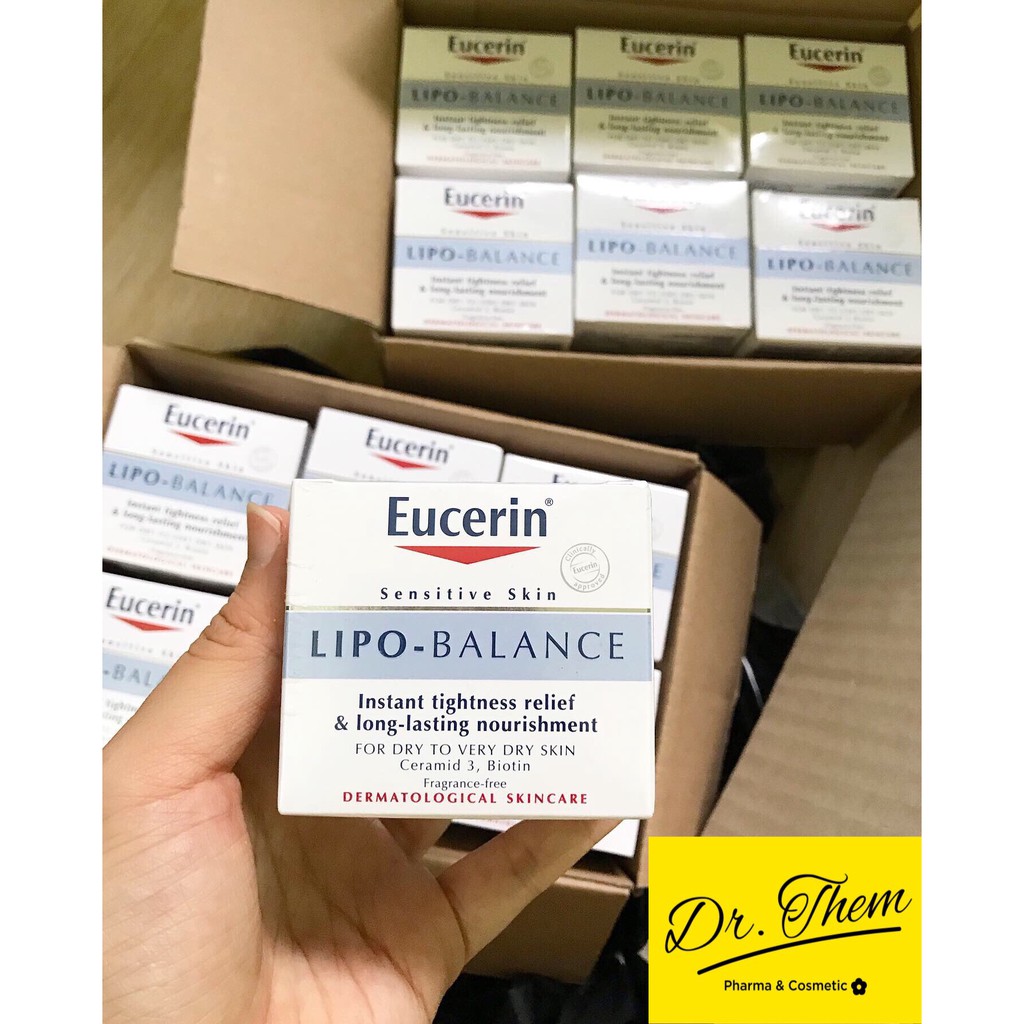 ✅[CHÍNH HÃNG] KEM DƯỠNG ẨM EUCERIN CHO DA KHÔ VÀ NHẠY CẢM EUCERIN LIPO BALANCE 50ML