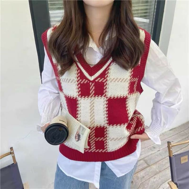 SET sơmi kèm gile Ullzang