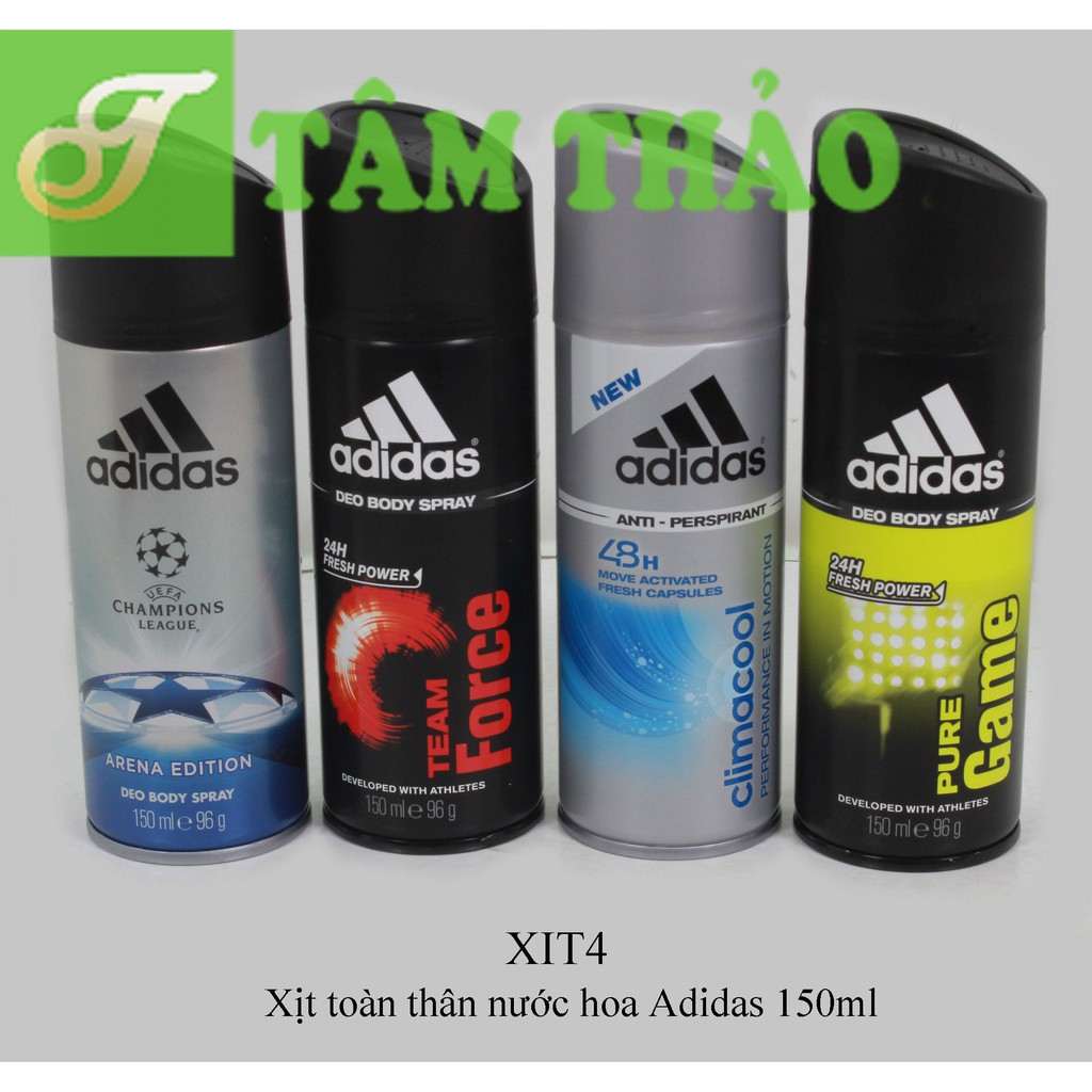 Xịt toàn thân nước hoa Adidas 150ml 3607346550922,3614226614735,3607345387321, 3607349687458