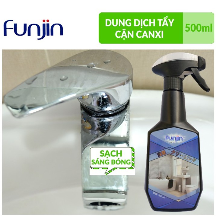 [Mã LTP50 giảm 50000 đơn 150000] Dung dịch tẩy cặn canxi, ố mốc kính nhà tắm Funjin chính hãng | Bán rẻ xin 5 sao