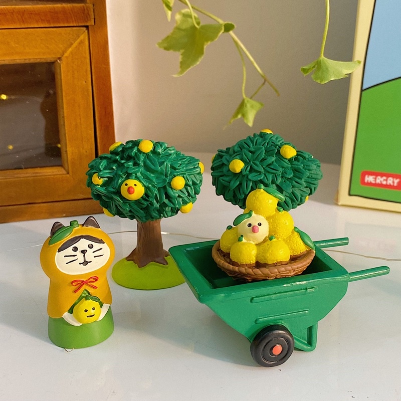 Mô hình mèo chủ đề vườn chanh