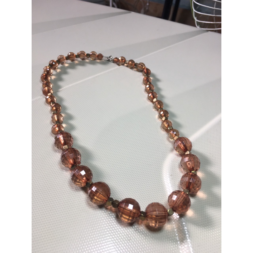 VÒNG CỔ HẠT NÂU PHỤ KIỆN SI NHẬT