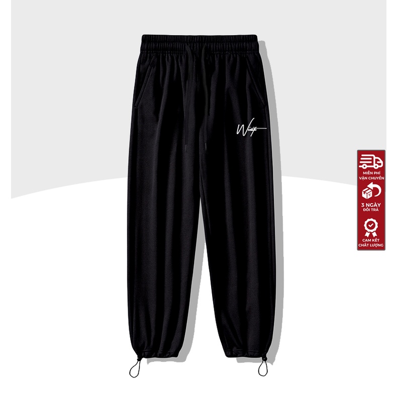 Quần jogger nam nữ - Quần dáng suông nam nữ unisex - Quần ống rộng chun rút gấu chất Umi phong cách Hàn Quốc Winiti